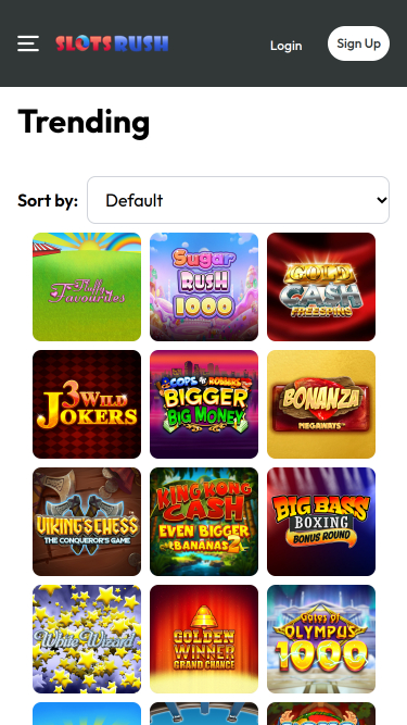 Slots Rush Casino Mobile Trending Games
