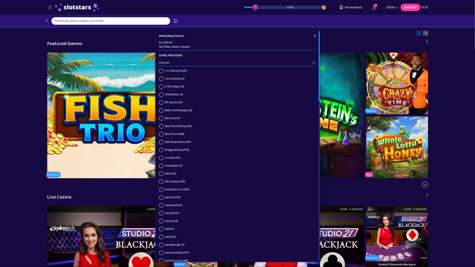 SlotStars Casino Desktop Game Developers