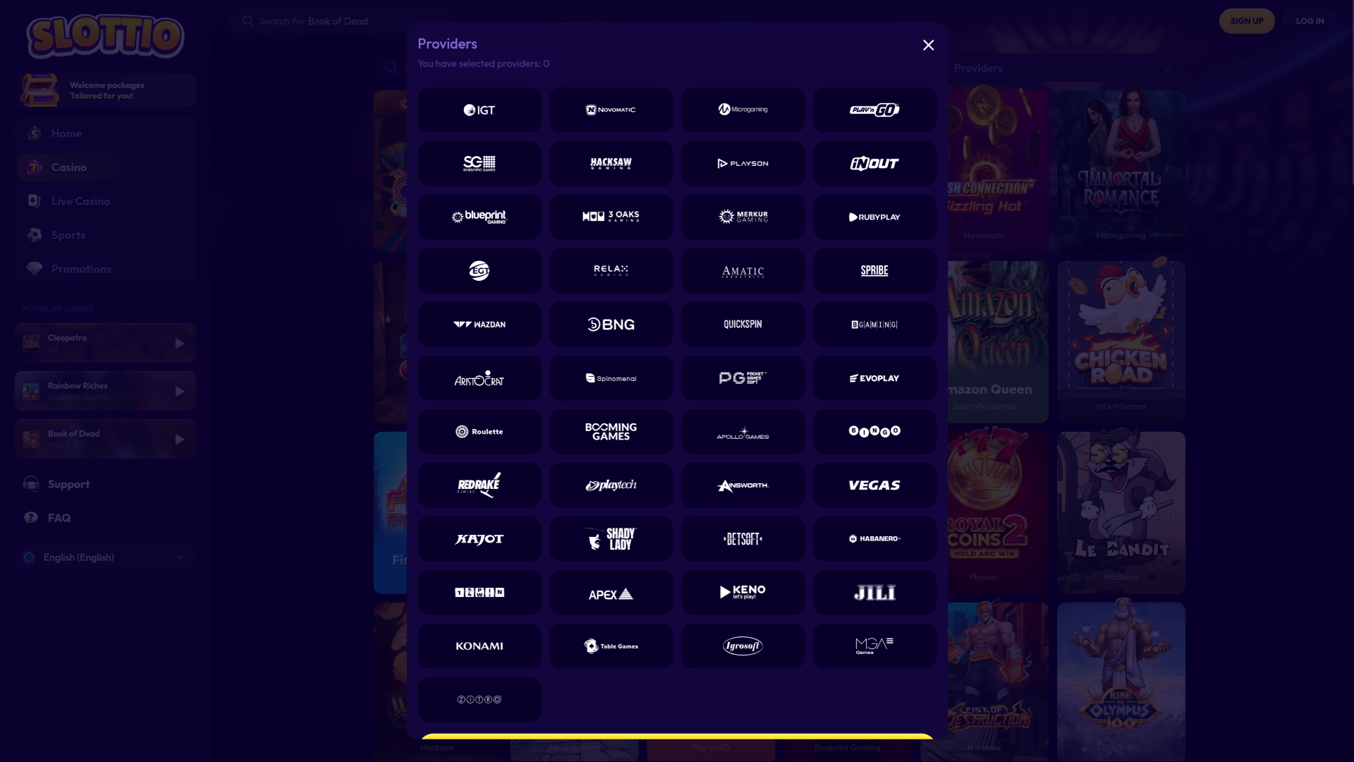 Slottio Casino Desktop Game Developers