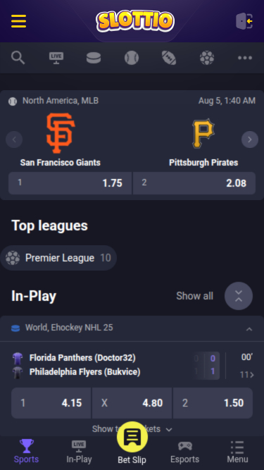 Slottio Casino Mobile Sports