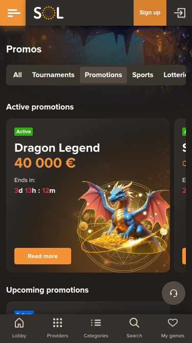Sol Casino Mobile Promotions