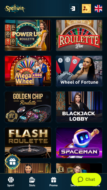 SpellWin Casino Mobile Live Dealer