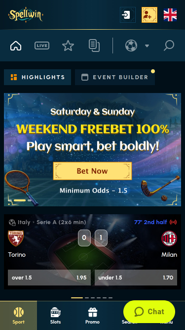 SpellWin Casino Mobile Sport