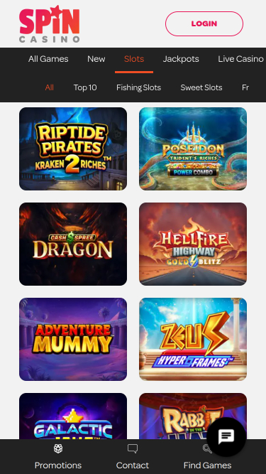 Spin Casino Mobile Games