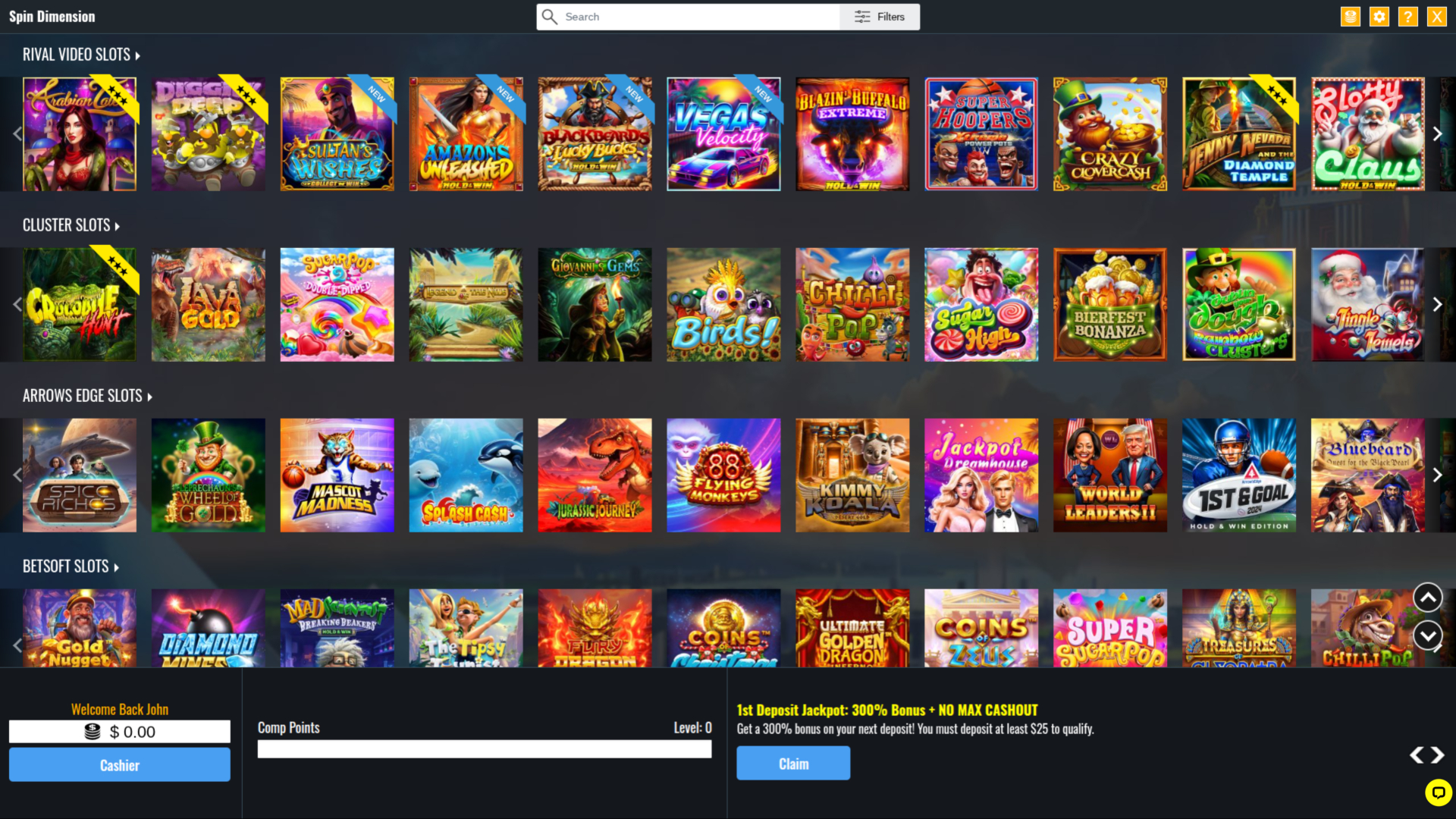Spin Dimension Casino Desktop Game Developers
