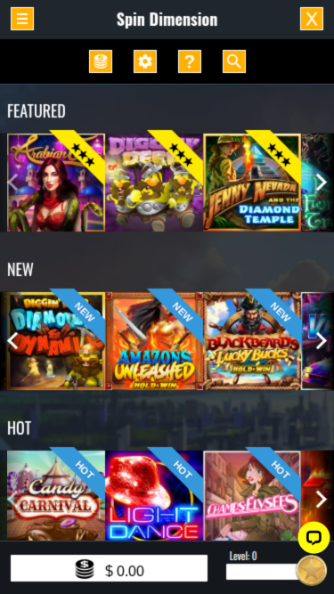 Spin Dimension Casino Mobile Games