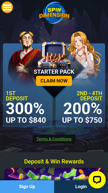 Spin Dimension Casino Mobile Promotions