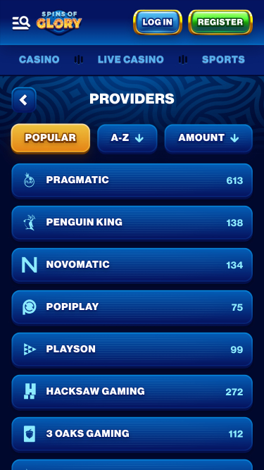 Spin Of Glory Casino Mobile Game Developers