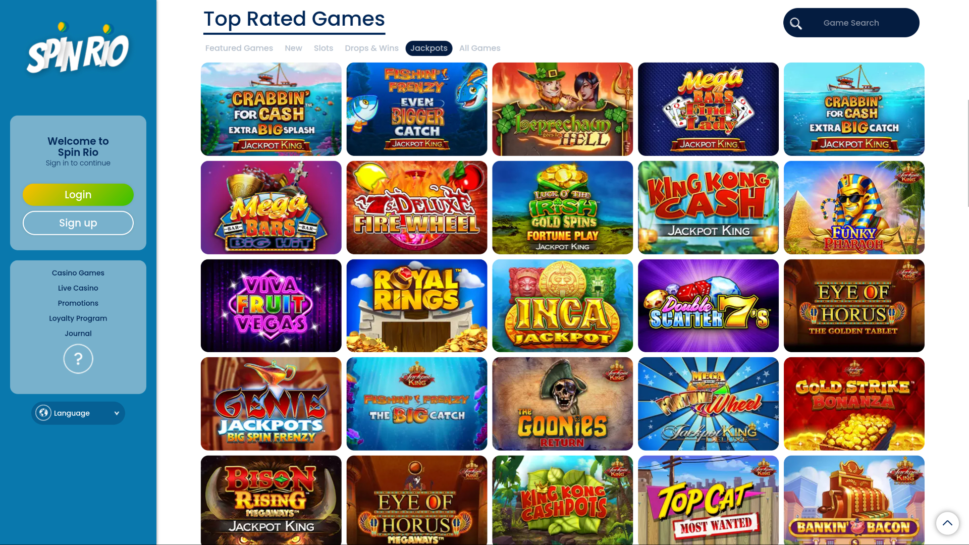 Spin Rio Casino Desktop Jackpot