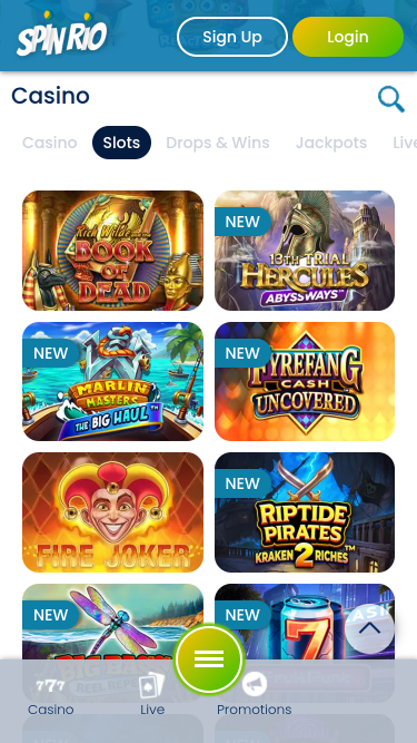 Spin Rio Casino Mobile Games
