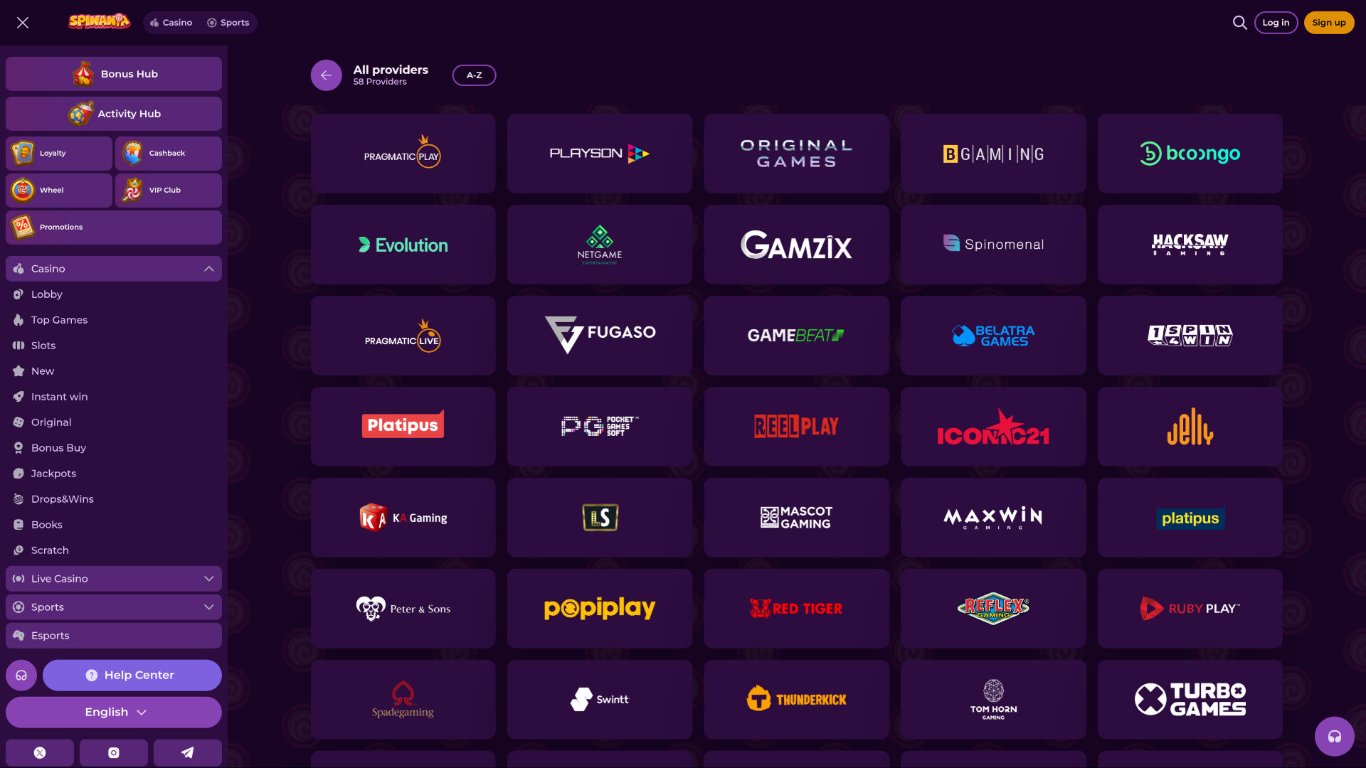 Spinania Casino Game Developers