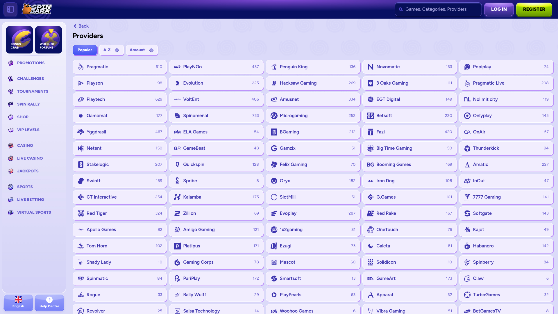 Spinbara Casino Desktop Game Developers
