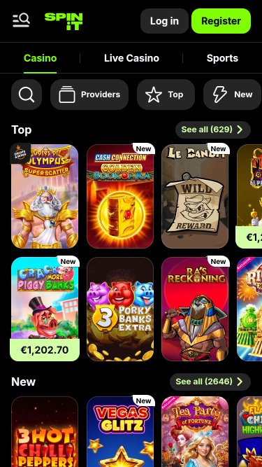 Spinit.com Casino Mobile Games