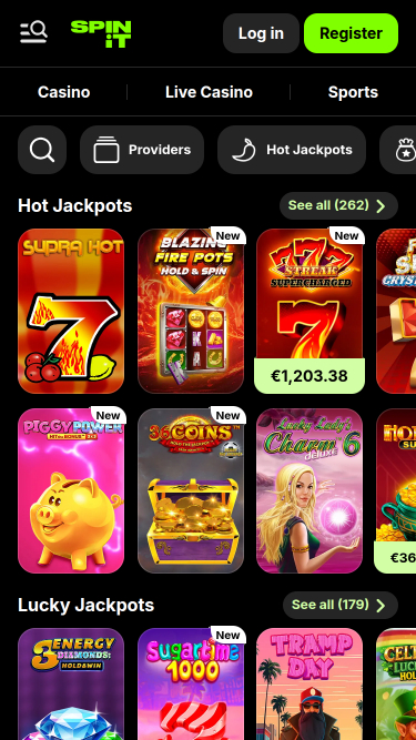 Spinit.com Casino Mobile Jackpot