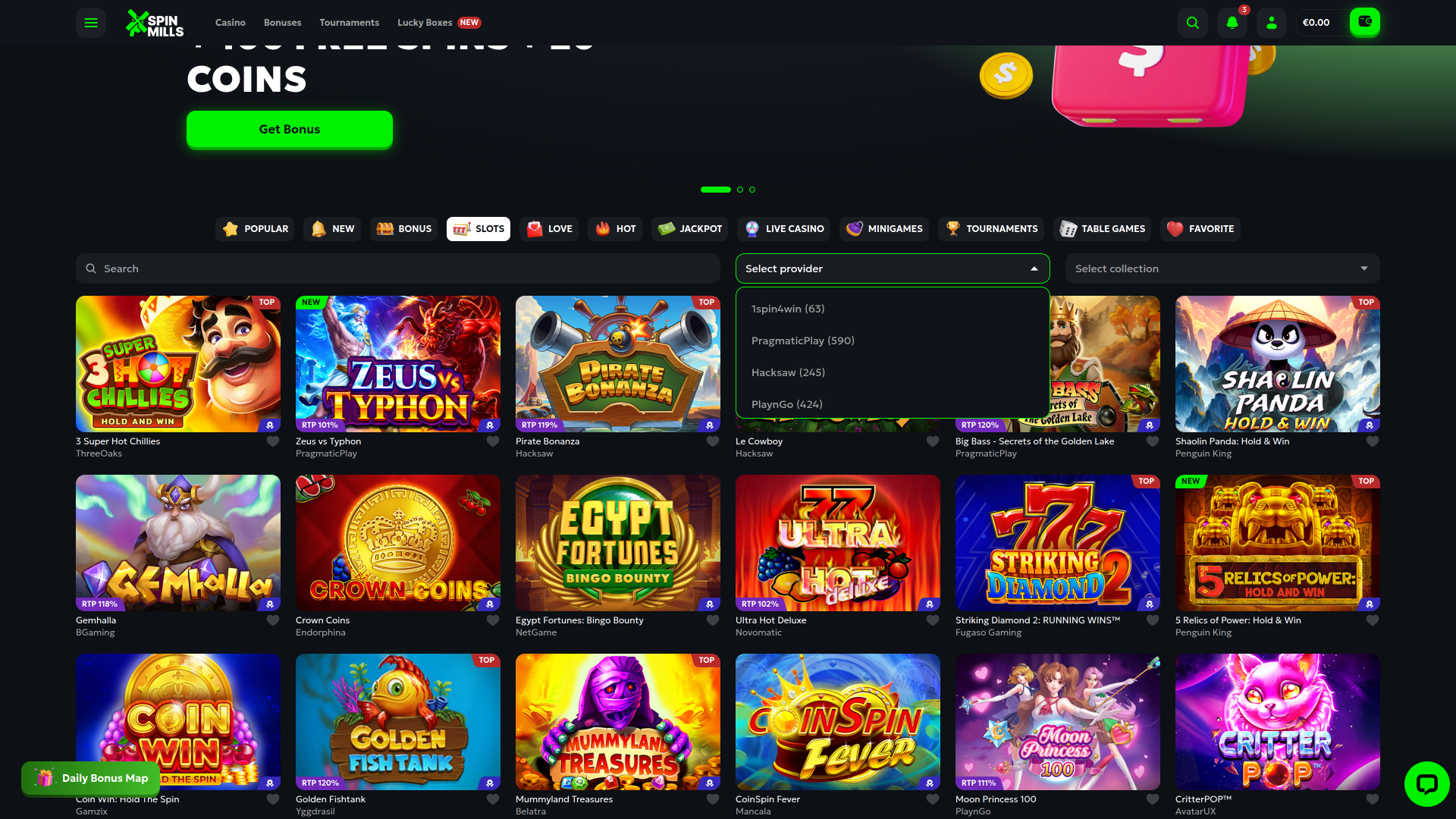 Spinmills Casino Desktop Game Developers