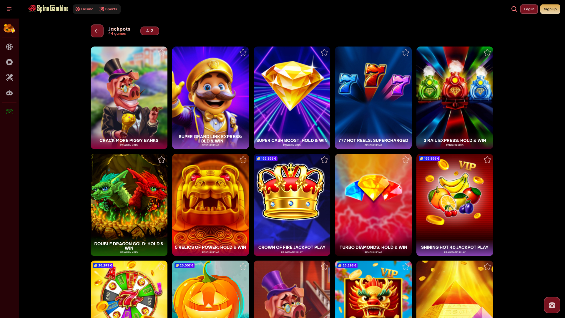Spinogambino Desktop Jackpot