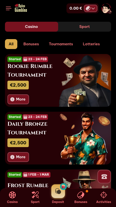 Spinogambino Mobile Promotions