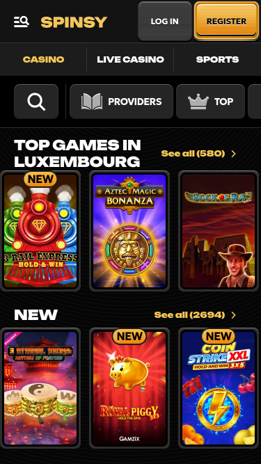 Spinsy Casino Mobile Games