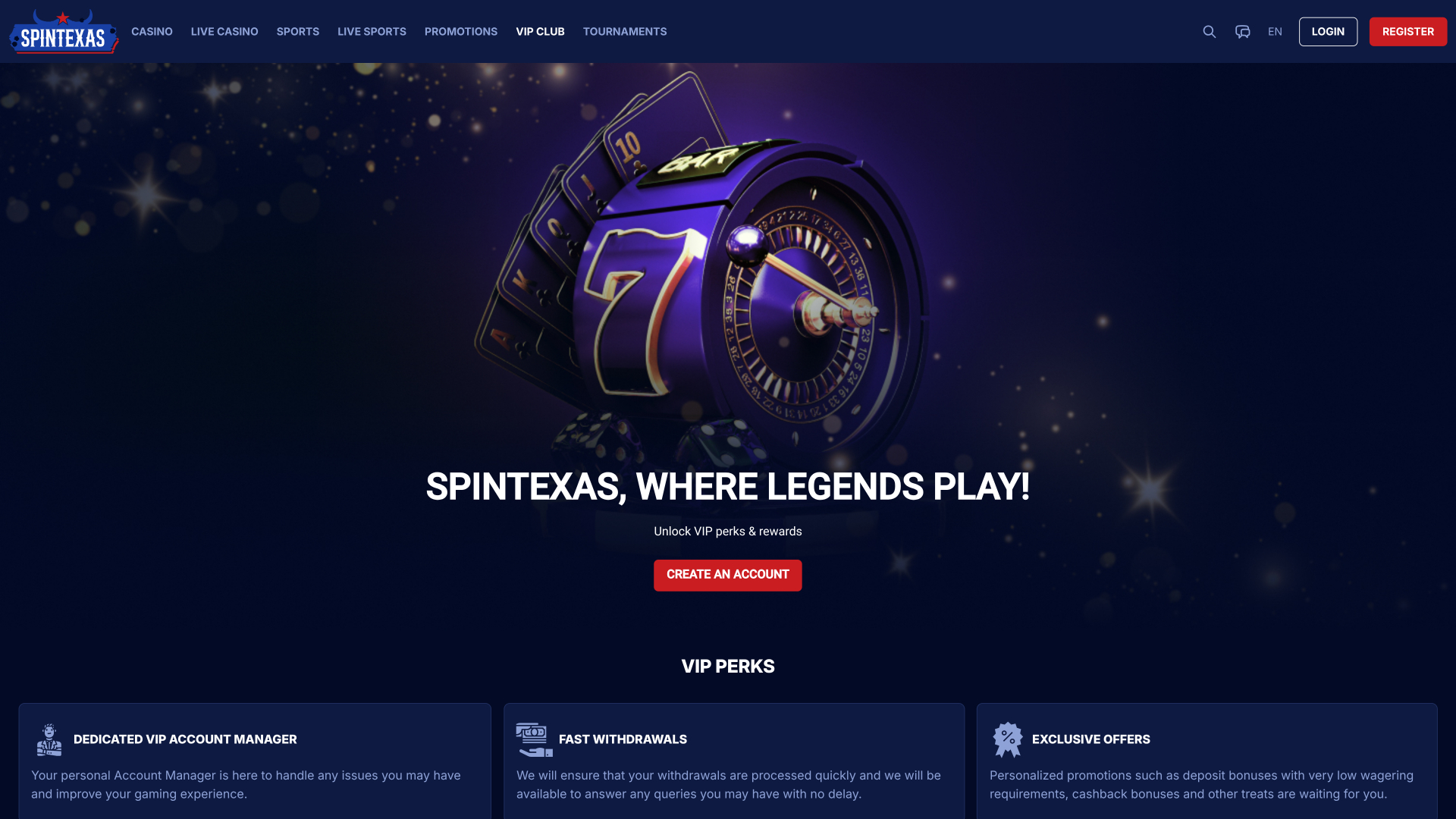 SpinTexas Casino VIP Program