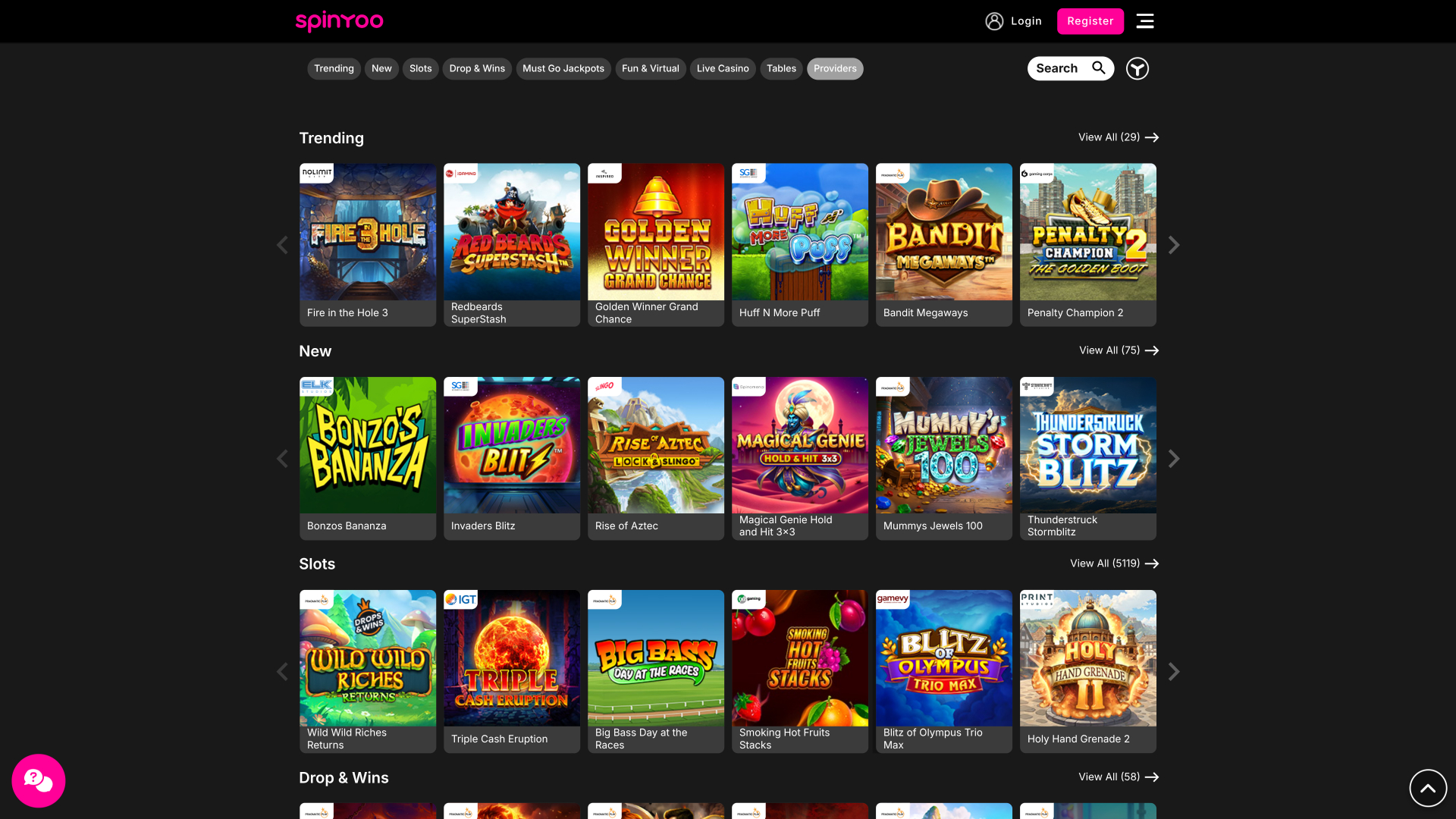 Spinyoo Casino Desktop Games