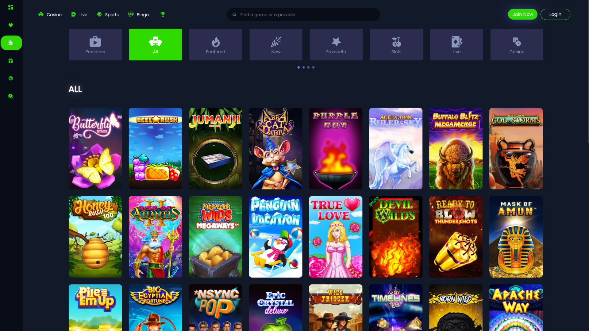 SpinzWin Casino Desktop Games