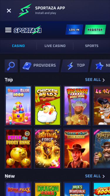 Sportaza Casino Mobile Games