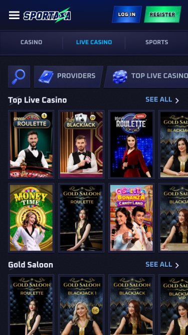 Sportaza Casino Mobile Live Dealer