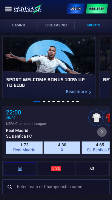 Sportaza Casino Mobile Sports