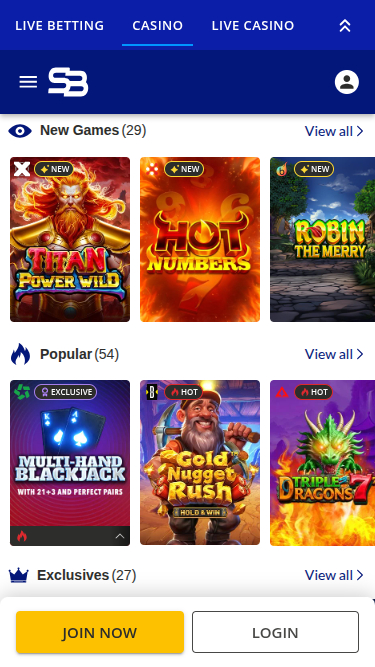 Sports Betting Casino Mobile Games