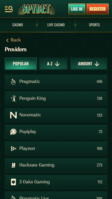 Spybet Casino Mobile Game Developers
