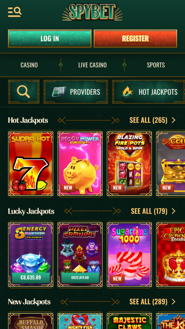 Spybet Casino Mobile Jackpot
