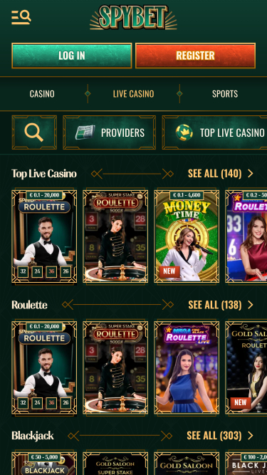 Spybet Casino Mobile Live Dealer