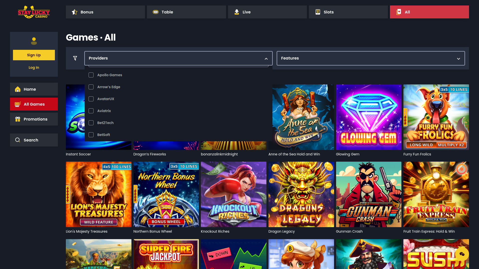 Stay Lucky Casino Game Developers Desktop