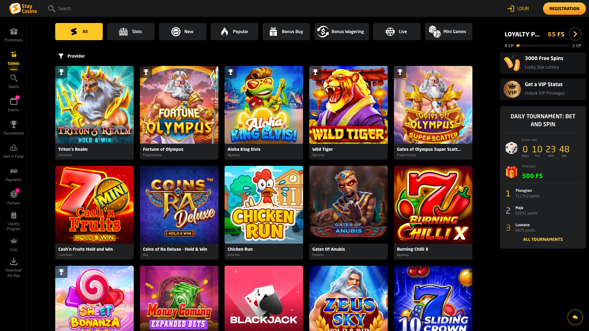 StayCasino Desktop Games