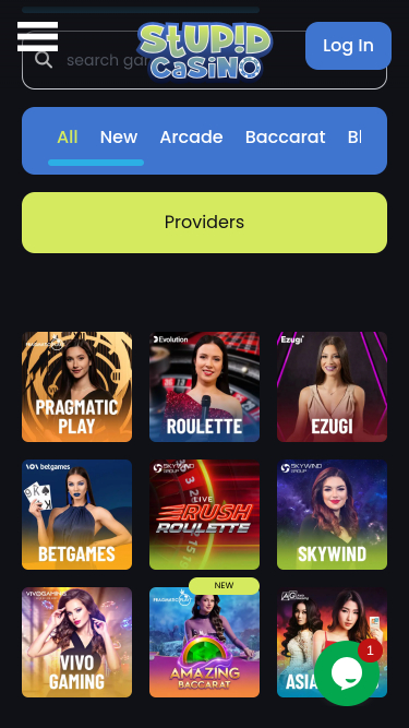 Stupid Casino Mobile Live Dealer
