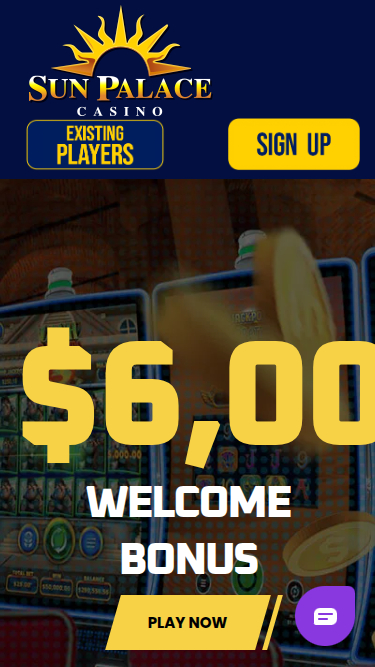 Sun Palace Casino Mobile Homepage
