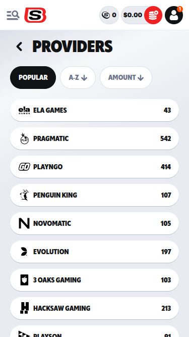 Supabet Casino Mobile Game Developers