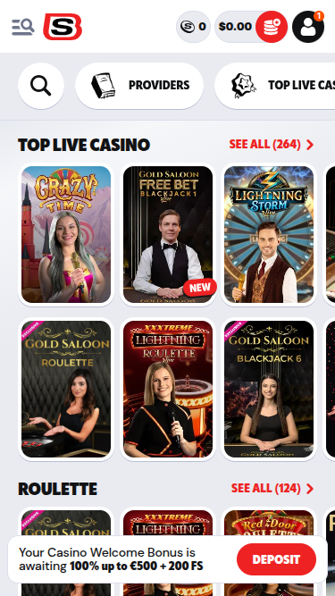 Supabet Casino Mobile Live Dealer