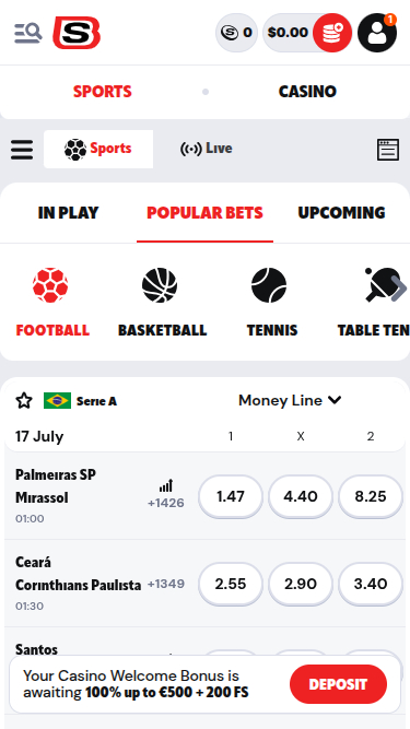 Supabet Casino Mobile Sports