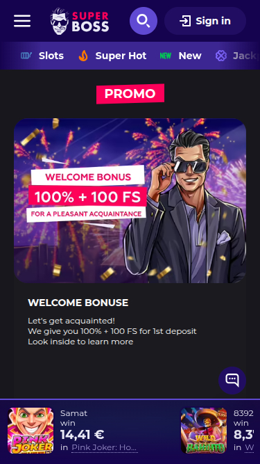 SuperBoss Casino Mobile Promotions
