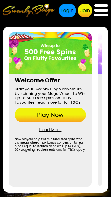 Swanky Bingo Mobile Promotions