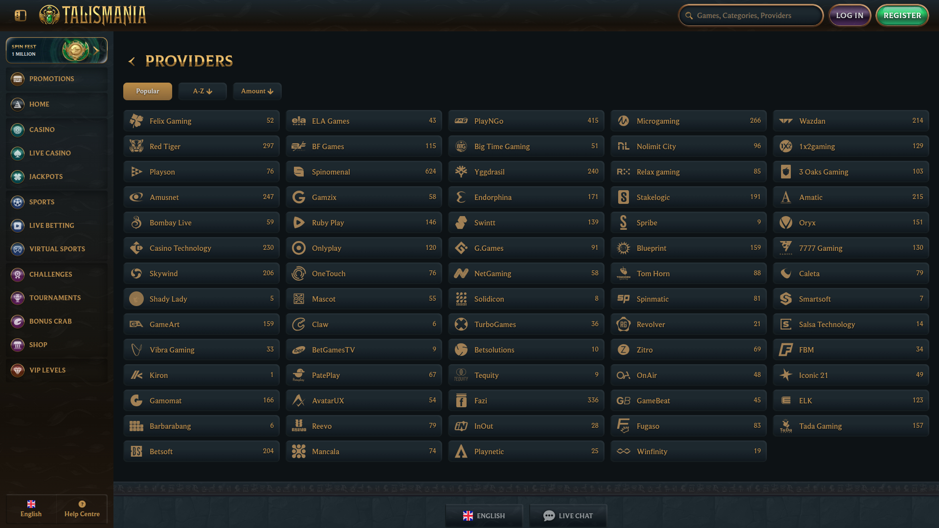 Talismania Casino Desktop Game Developers
