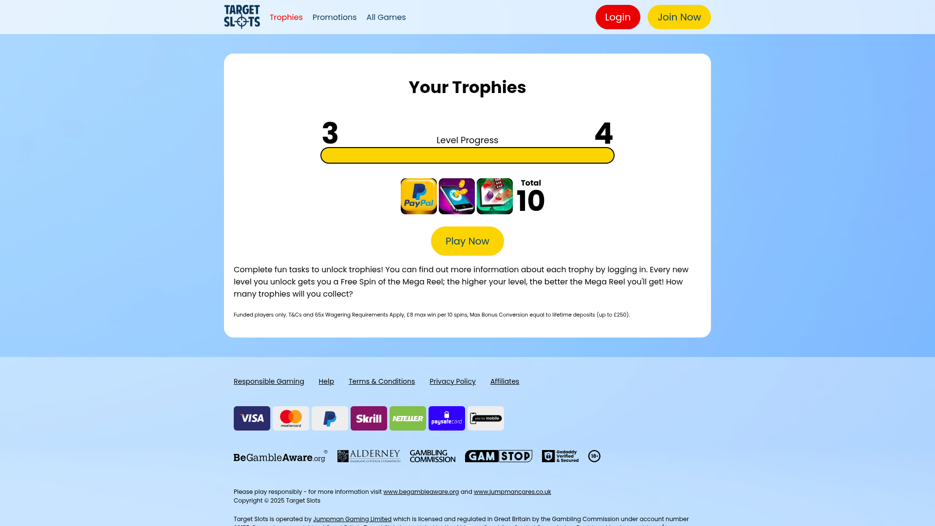 Target Slots Desktop Trophies