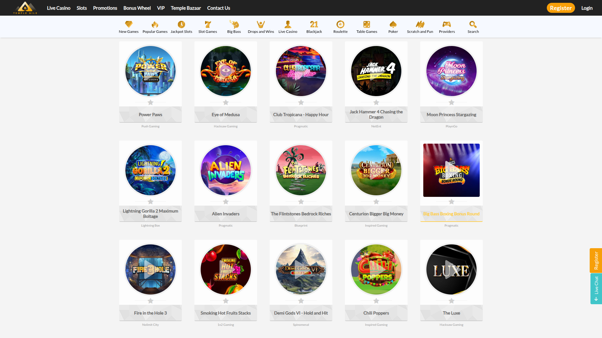 Temple Nile Casino Desktop Games