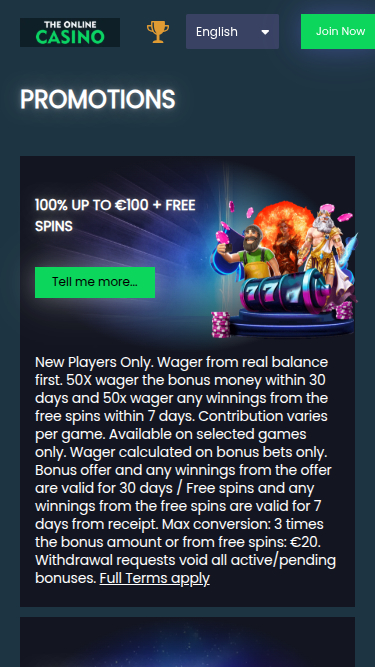 The Online Casino Mobile Promotions