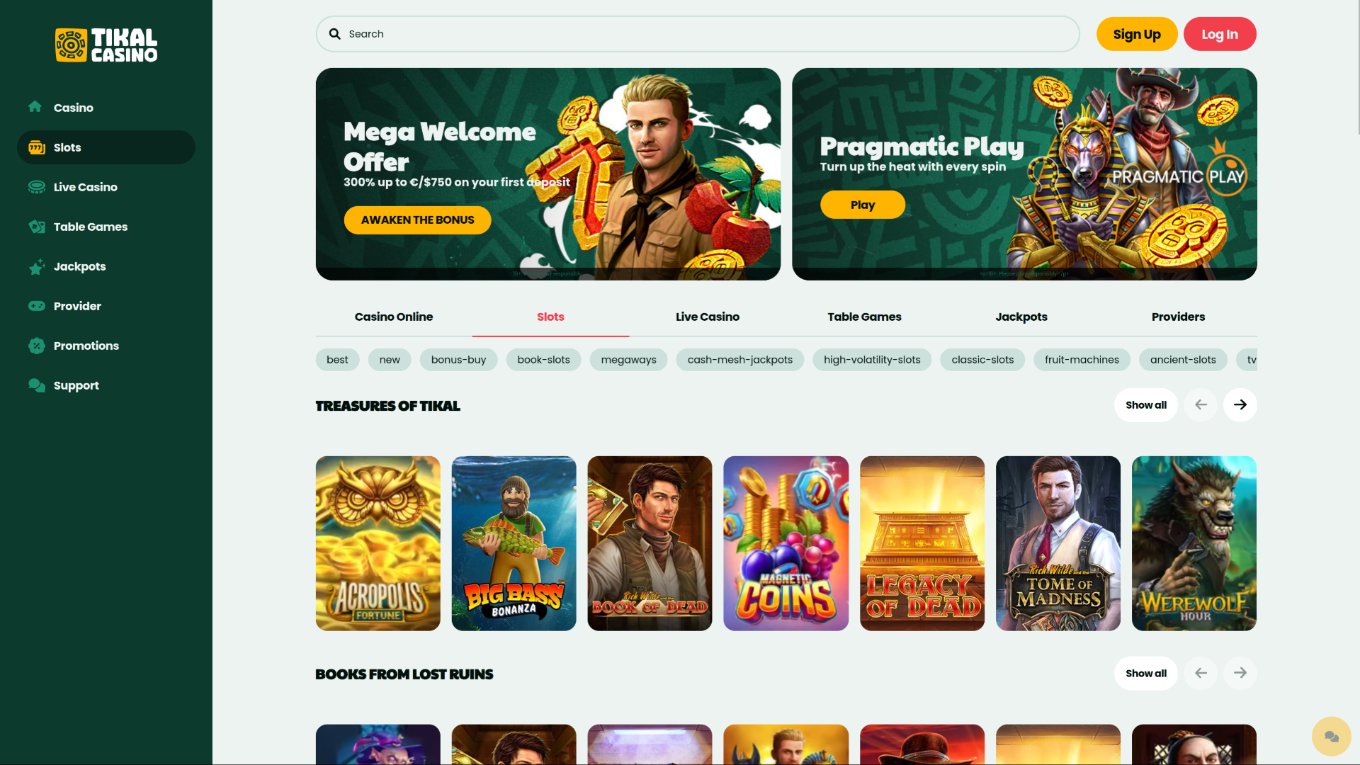 Tikal Casino Desktop Games