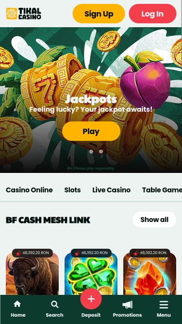 Tikal Casino Mobile Jackpot