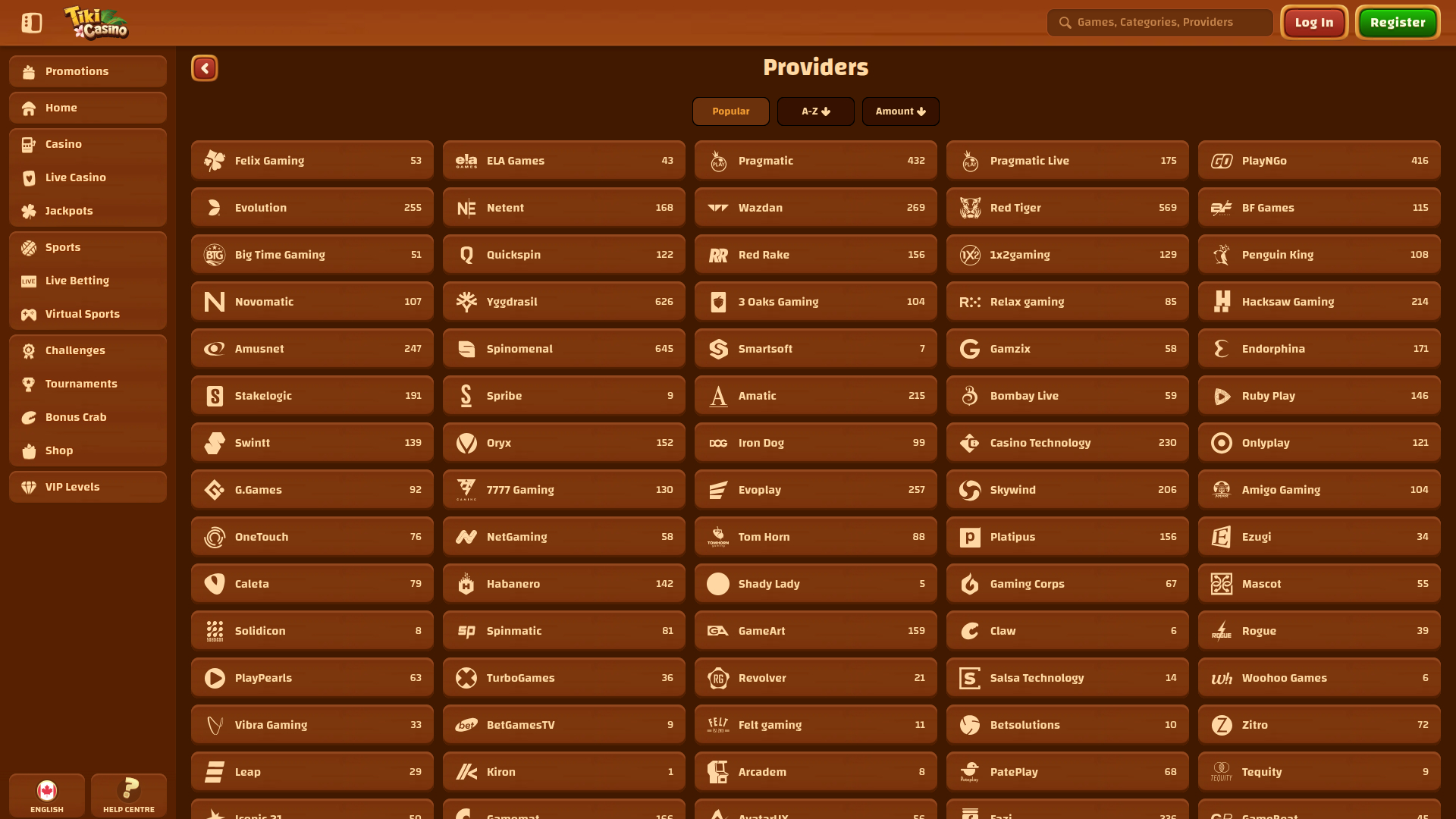 Tiki Casino Desktop Game Developers