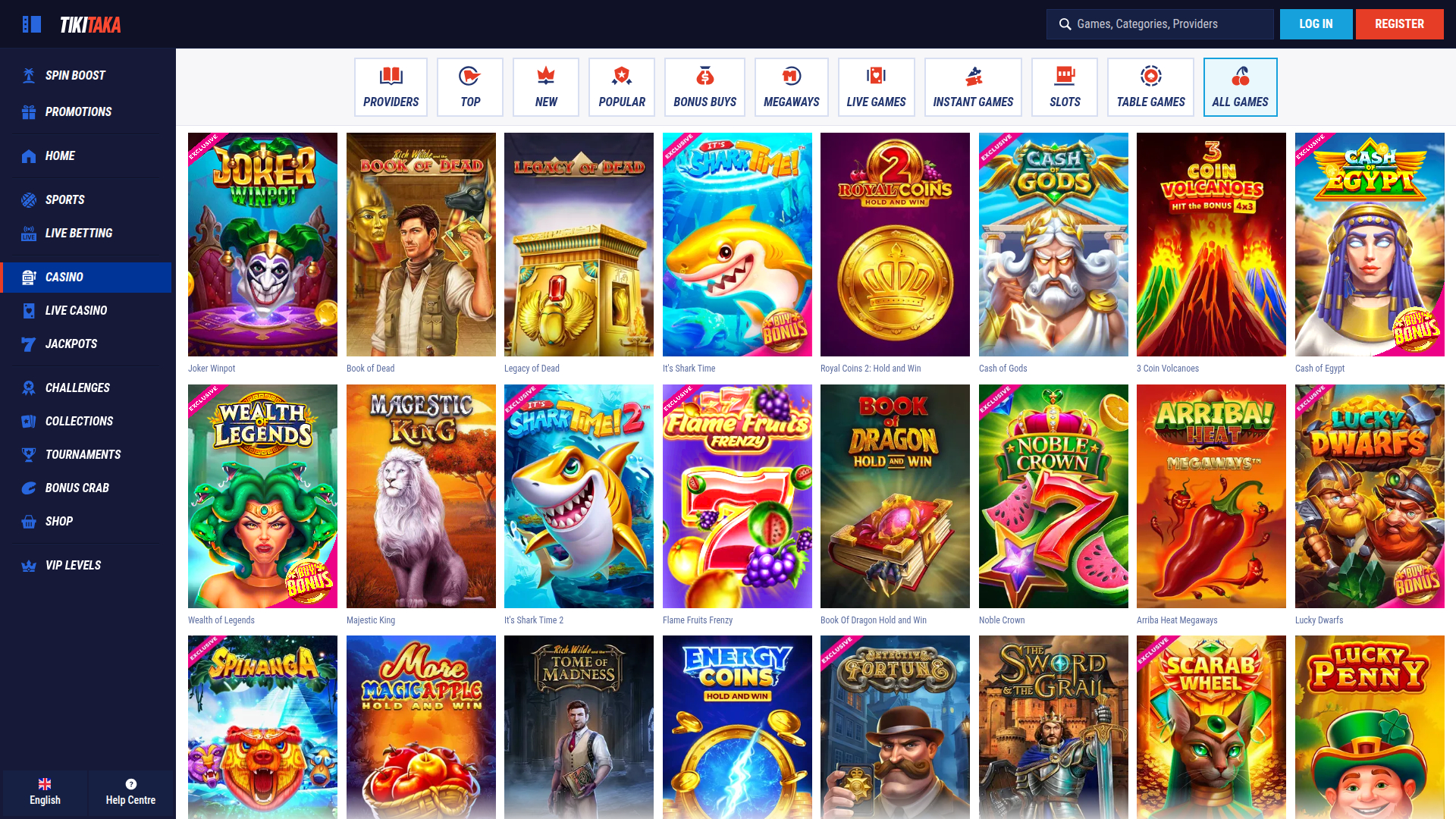 Tikitaka Casino Desktop Games