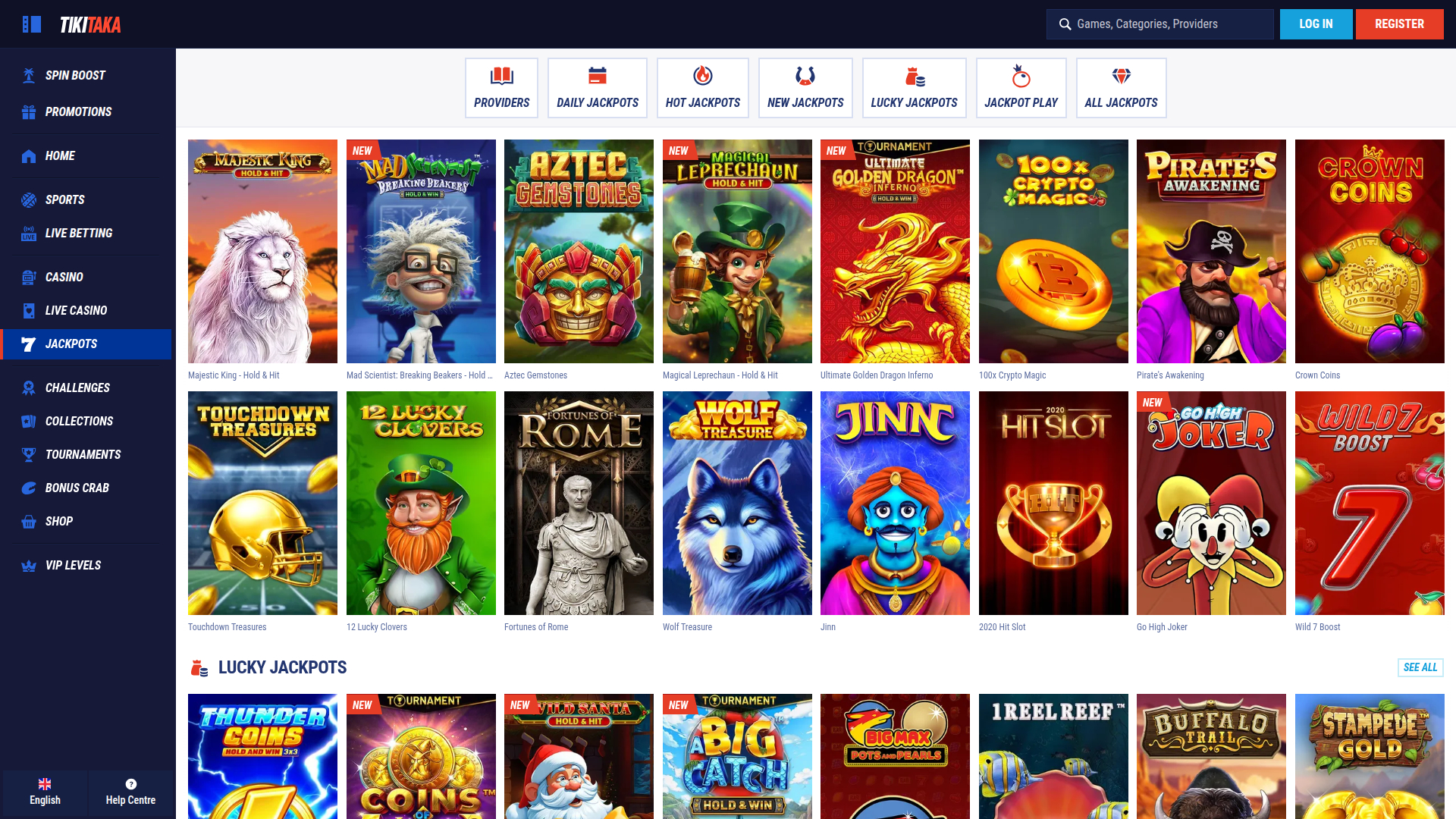 Tikitaka Casino Desktop Jackpot